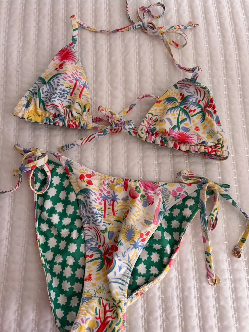 Reversible Roller Rabbit/Target Collab String Bikini NWOT - Picture 2 of 3